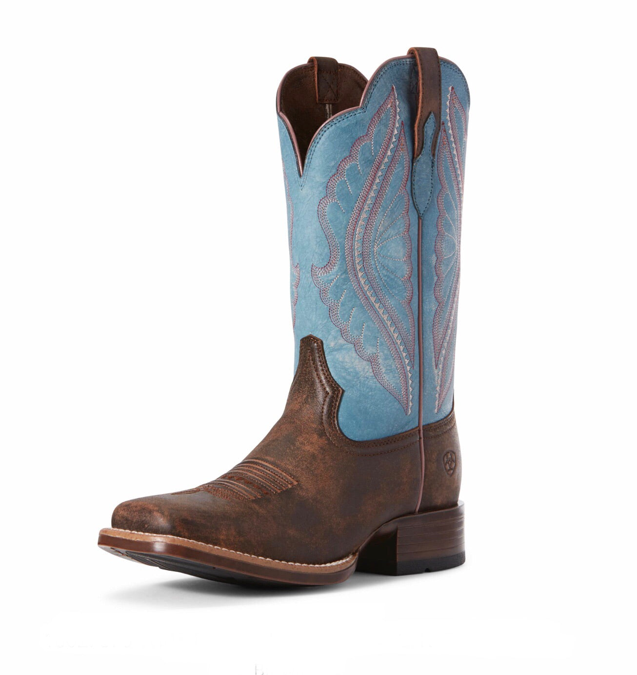 Boots Women’s Ariat PrimeTime Tack Rich brown & Dusty Blue 10027373