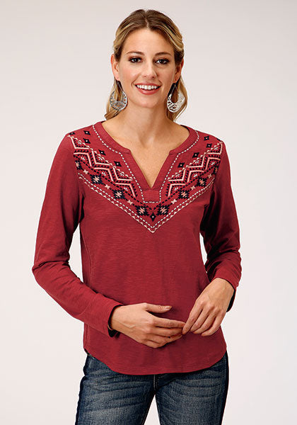 Shirts Women’s Long Sleeve Tee Embroidery 03-038-0513-7055