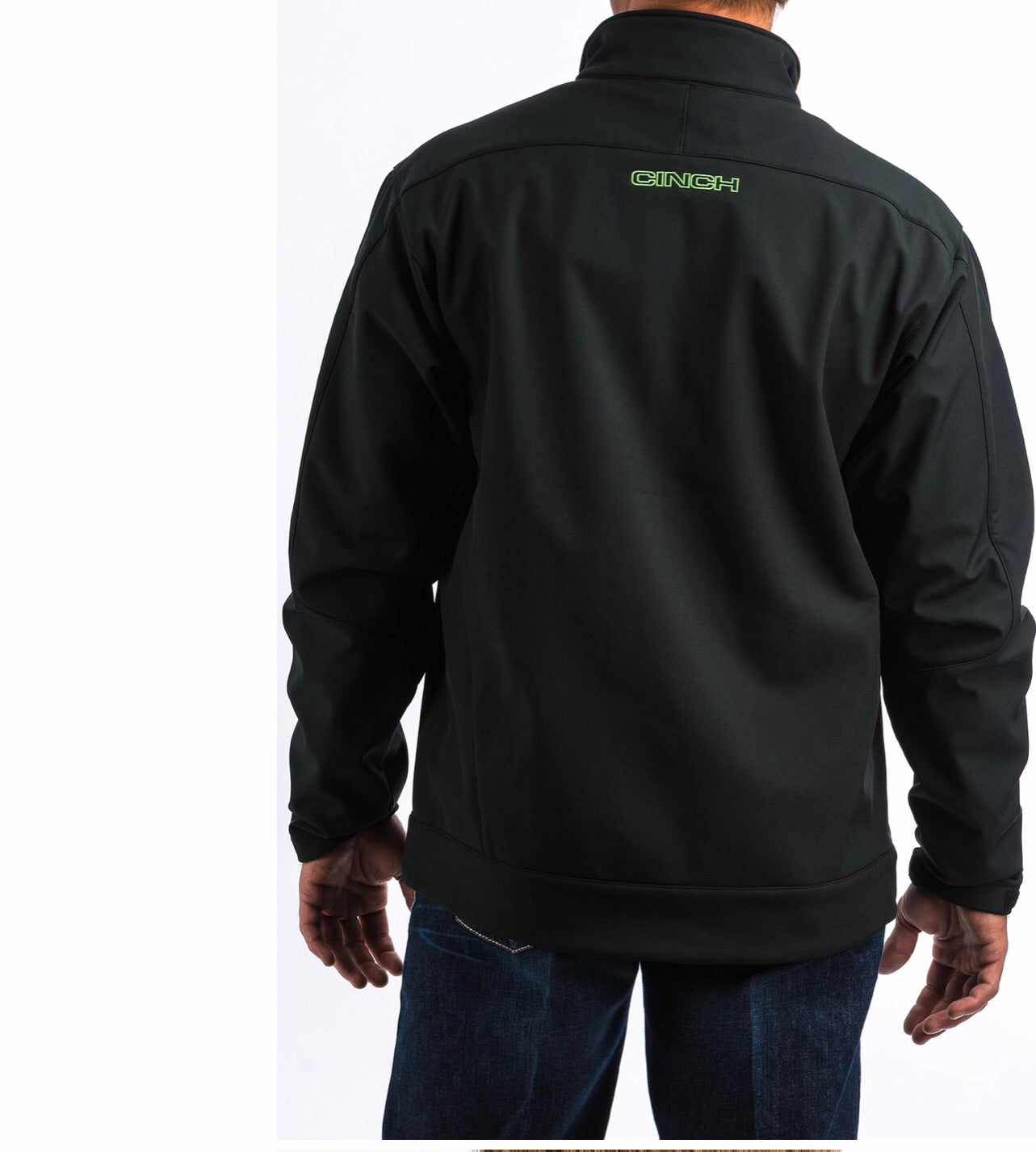 Outerwear Men’s Coat Black with green