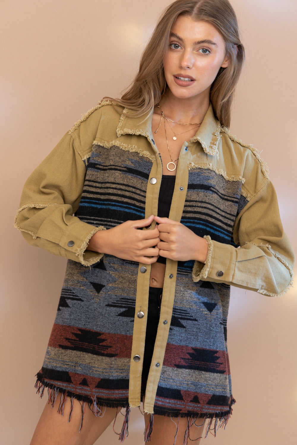 Outerwear Women’s Vintage Aztec Print Coat