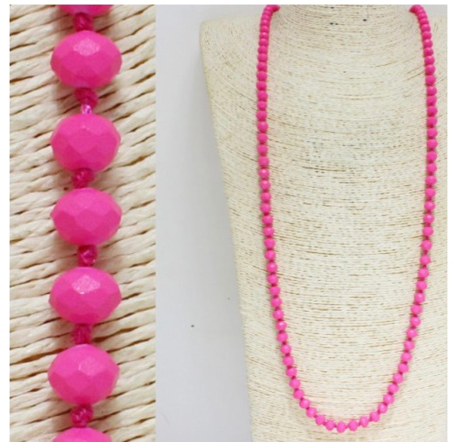 Necklaces sparkle beads in different colors RZN36005
