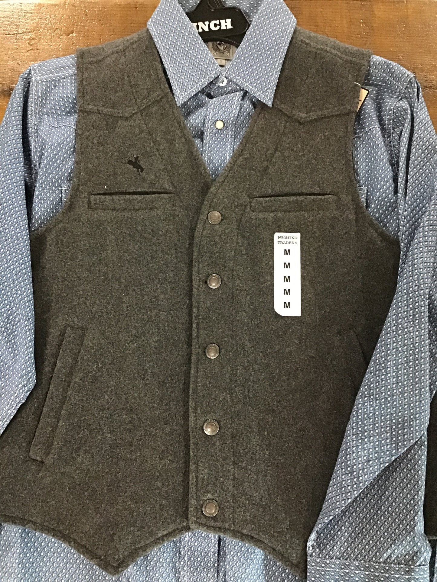 Outerwear Men’s Wool Wyoming Vest Charcoal Grey