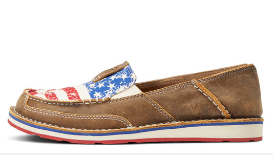 Shoes Women’s Ariat Cruiser Brown Bomber Distressed Flag 10040359