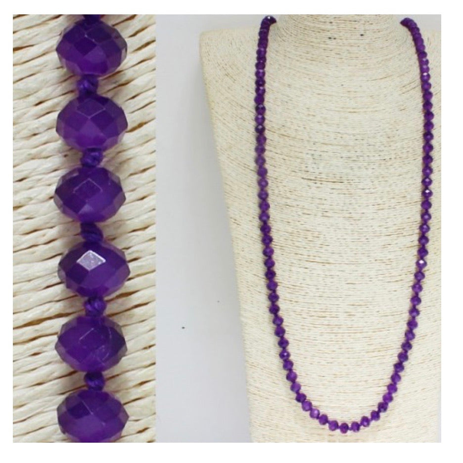 Necklaces sparkle beads in different colors RZN36005