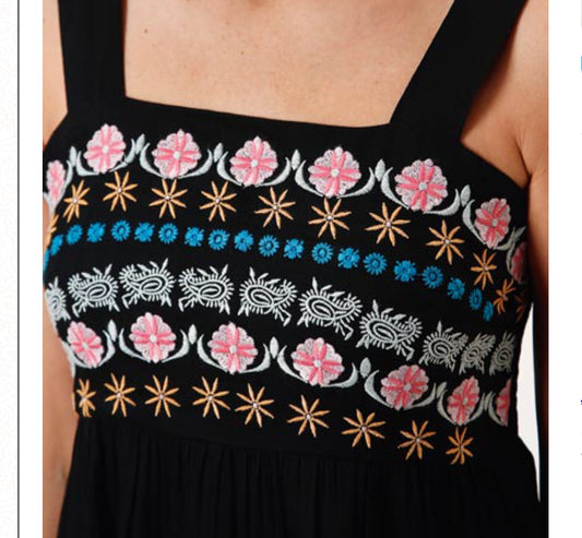 Dresses Women’s Roper 03-057-0565-3038 Sun Dress w/embroidery