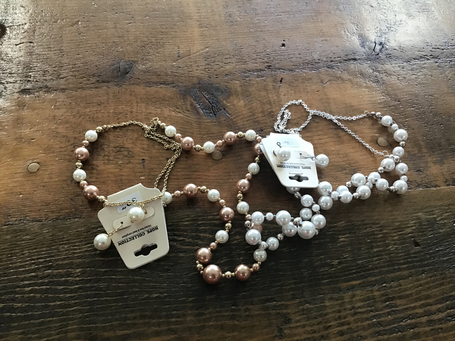 Necklace Earring Set SS725WH Hope Collection