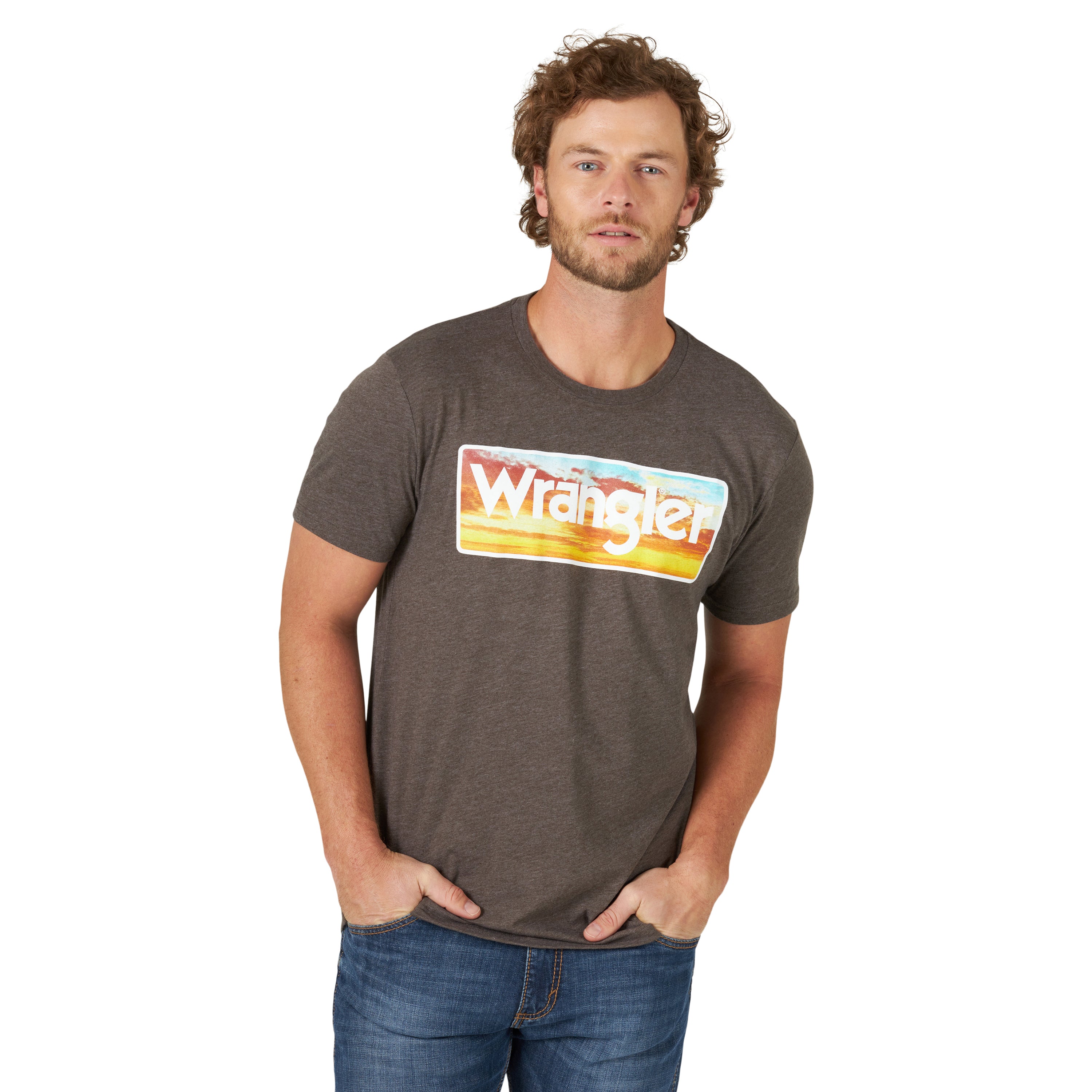 Bestel Wrangler T-shirts met lange mouwen LS GRAPHIC TEE heren wit | België