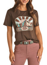 Shirts Women’s Rock&Roll Graphic Tee Brown RRWT21R04Y