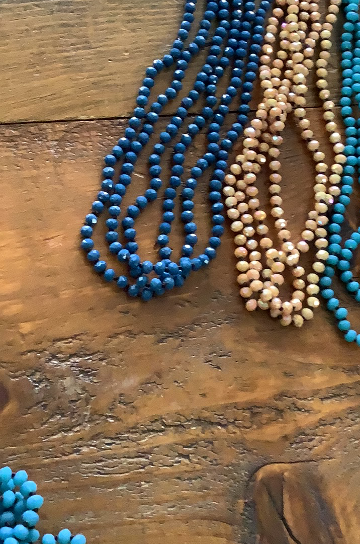 Necklaces sparkle beads in different colors RZN36005