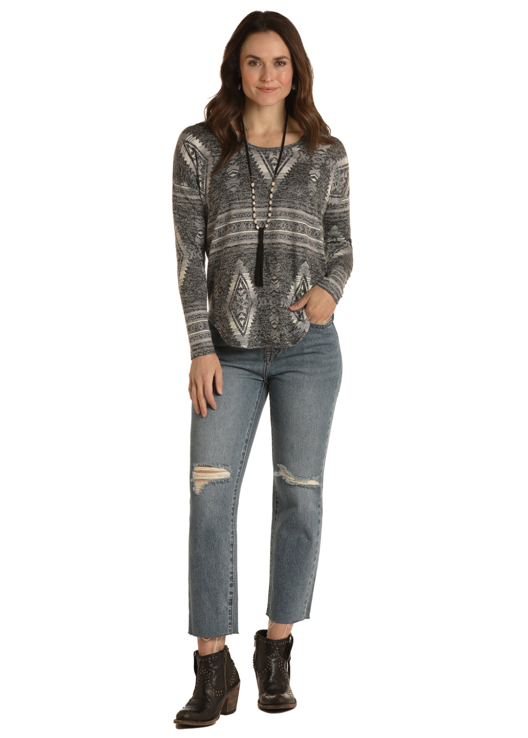 Shirts Women’s Panhandle Long Sleeve Printed Top WLWT52R024