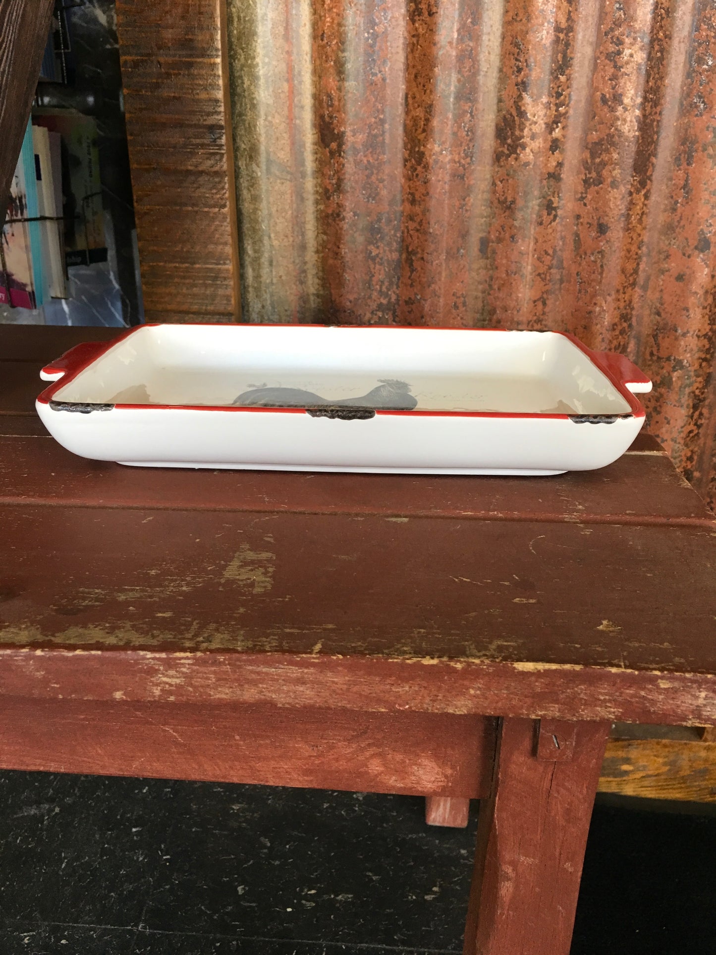 Giftware rooster serving platter