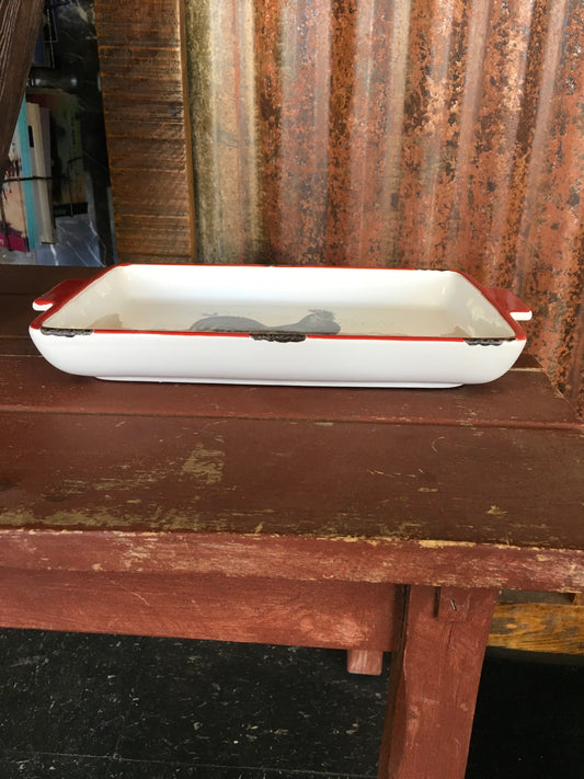 Giftware rooster serving platter