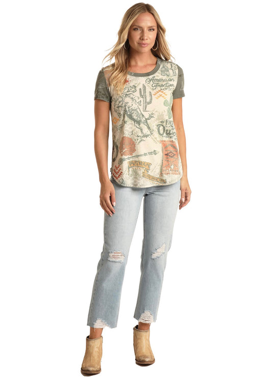 Shirts Women’s Green Poster Tee WLWT21RZIS