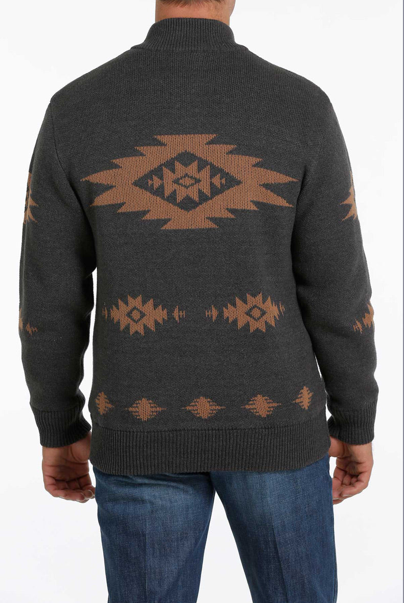 Outerwear Men’s Cinch Aztec Grey/Tan Sweater MWK1560001