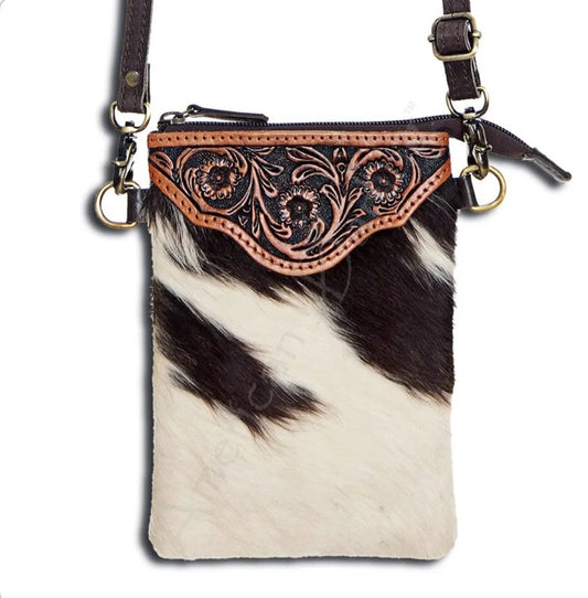 Purses American Darling Hide on Cross Body ADBG406TAN ADBG406TAW ADBG406BRW