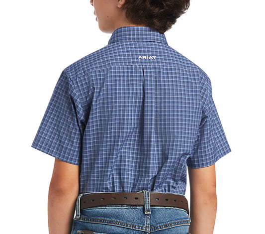 Shirts Kid’s Ariat Boys Bryson Carbon Blue 10040792