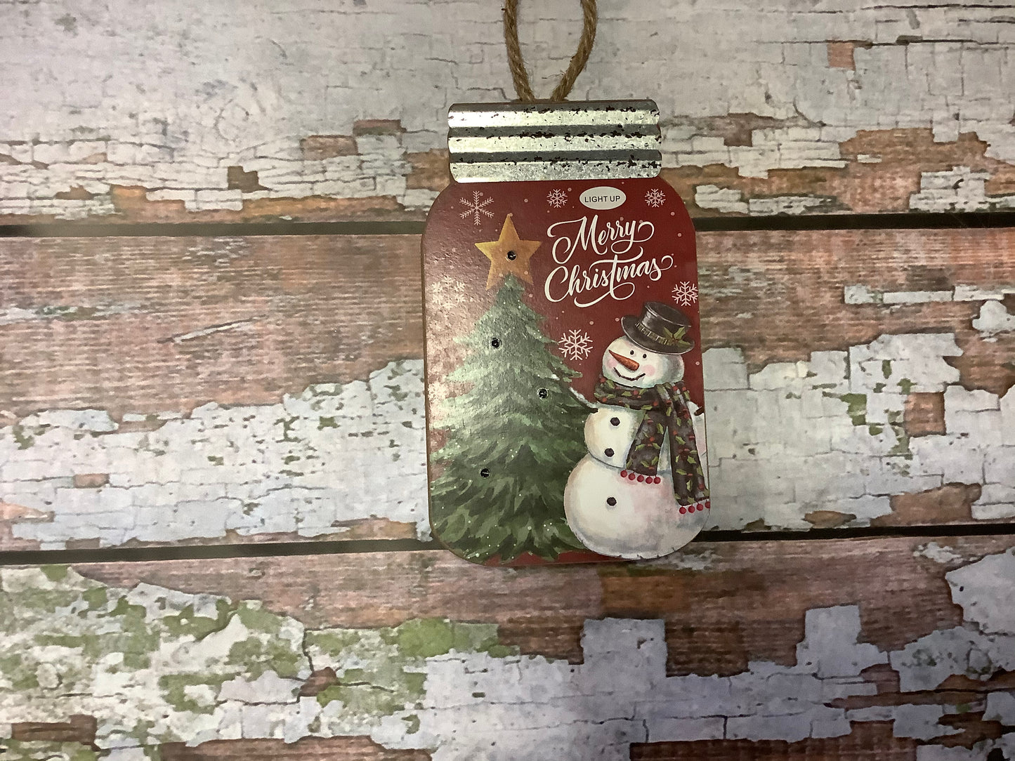 Home Decor Christmas Snow Man Jar Sing