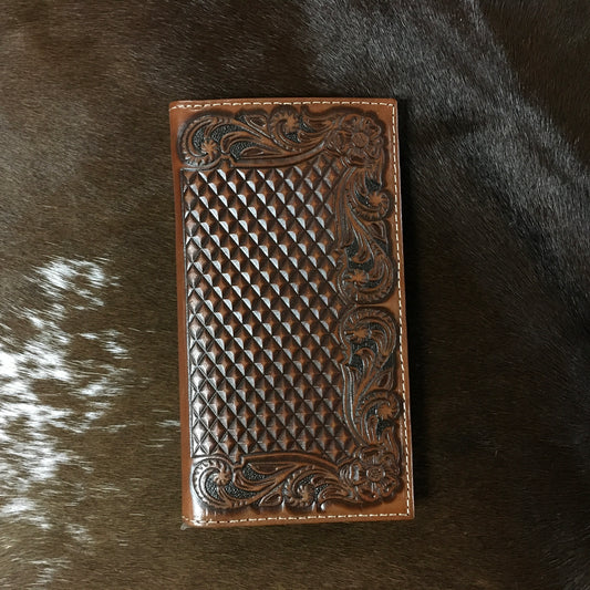 Wallets Ariat A3544502 Tooled Rodeo Wallet/Checkbook Cover