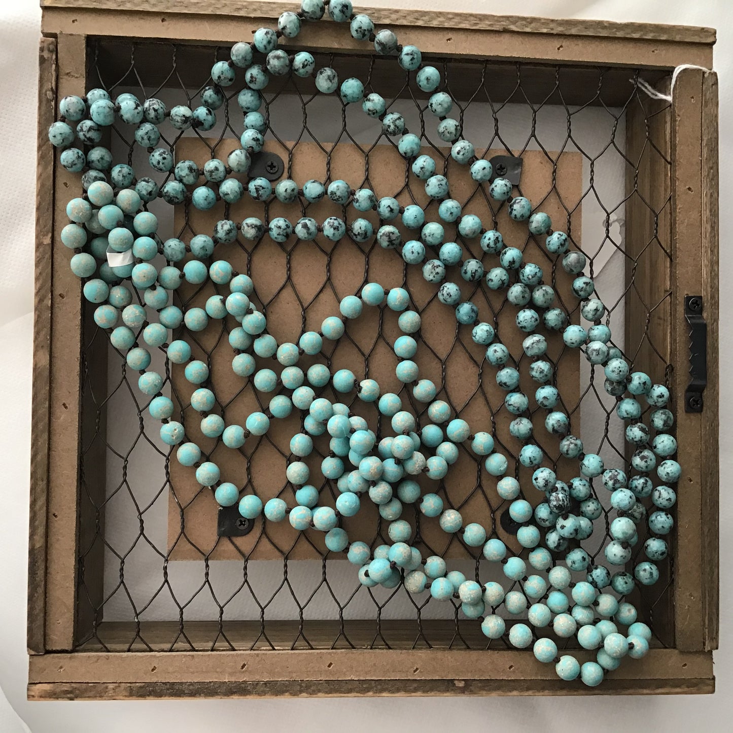 Necklace bead necklace blue/brown or blue/black