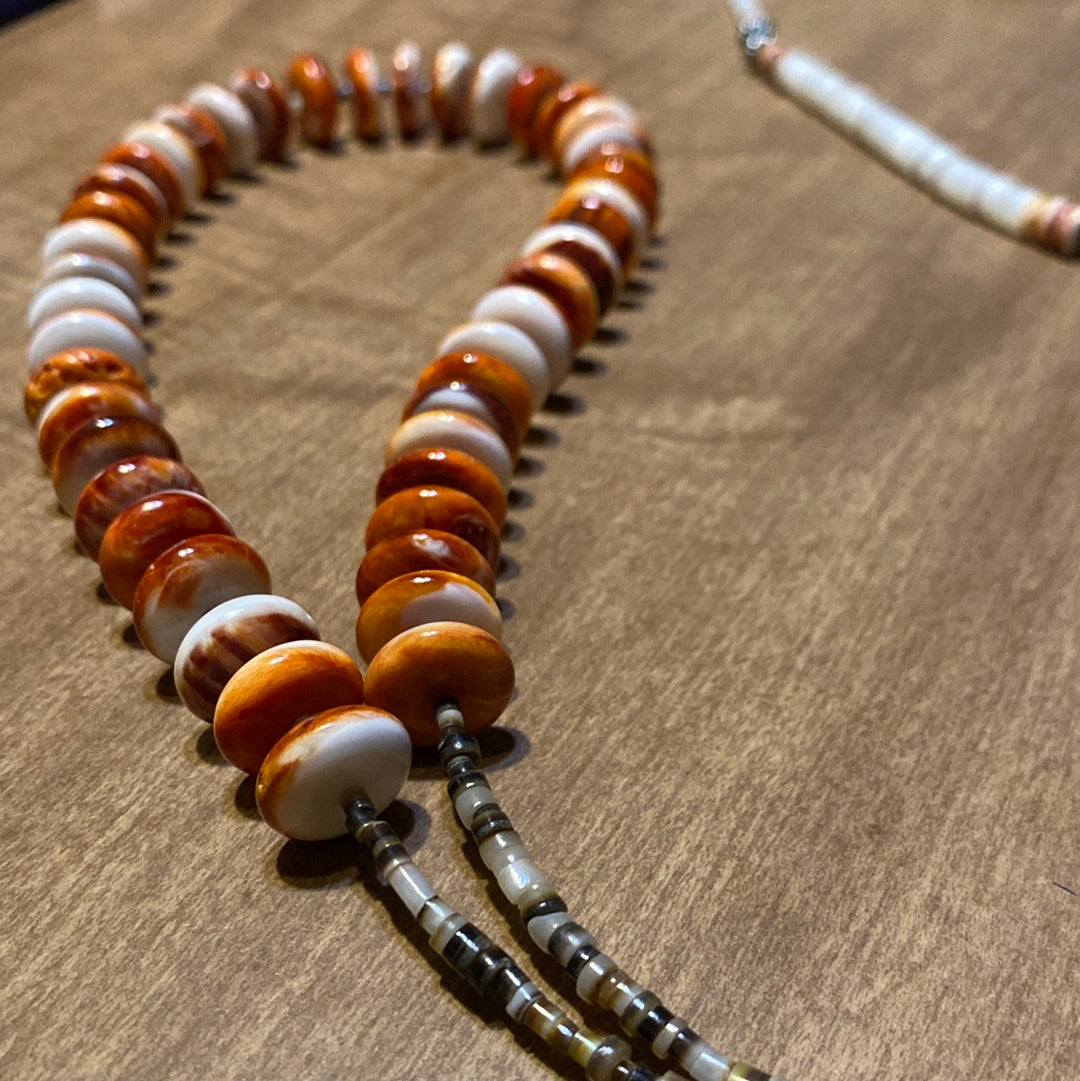 Spiny Oyster disk necklace 066