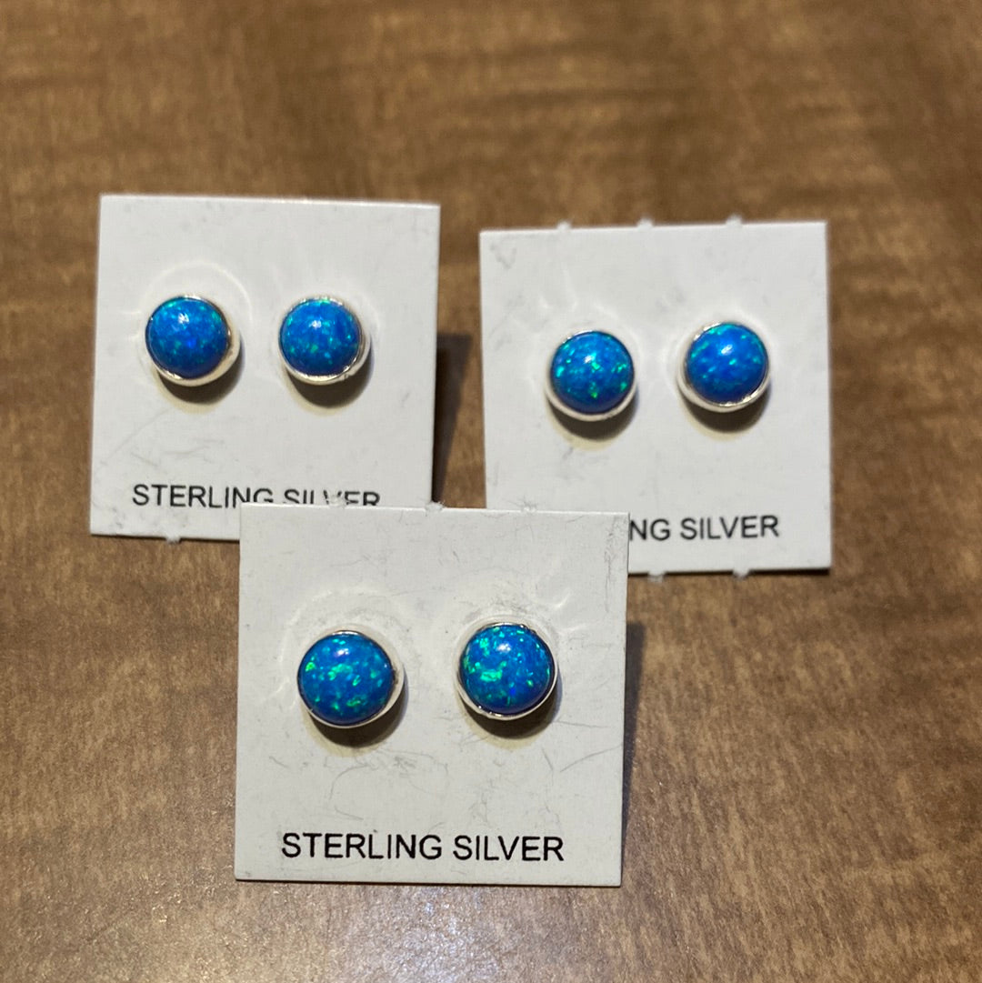 Tiny Opal post earrings