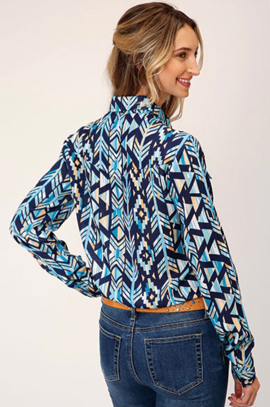Shirt Women’s Roper Long Sleeve Aztec 03-050-0590-2048