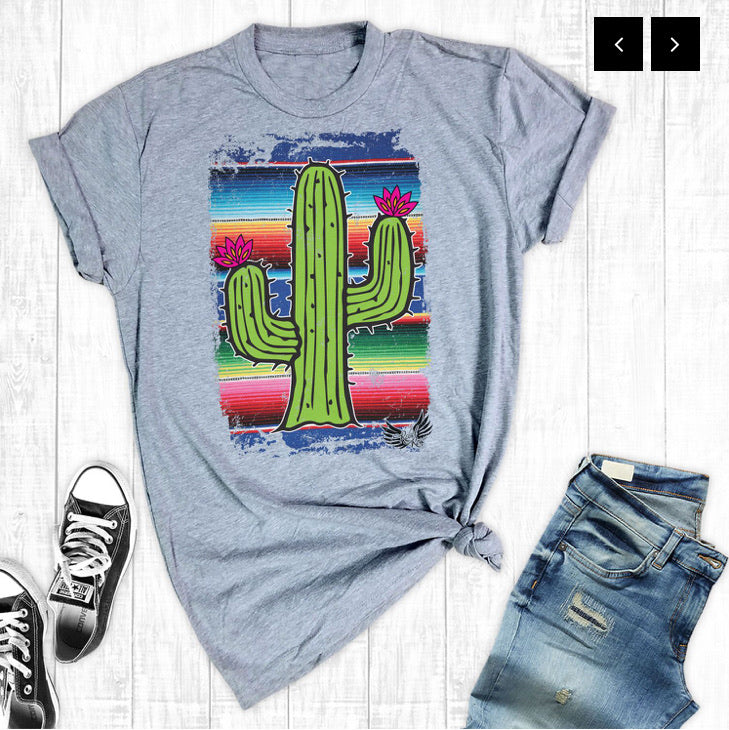 Tops Women’s Serape Cactus Tee 111449