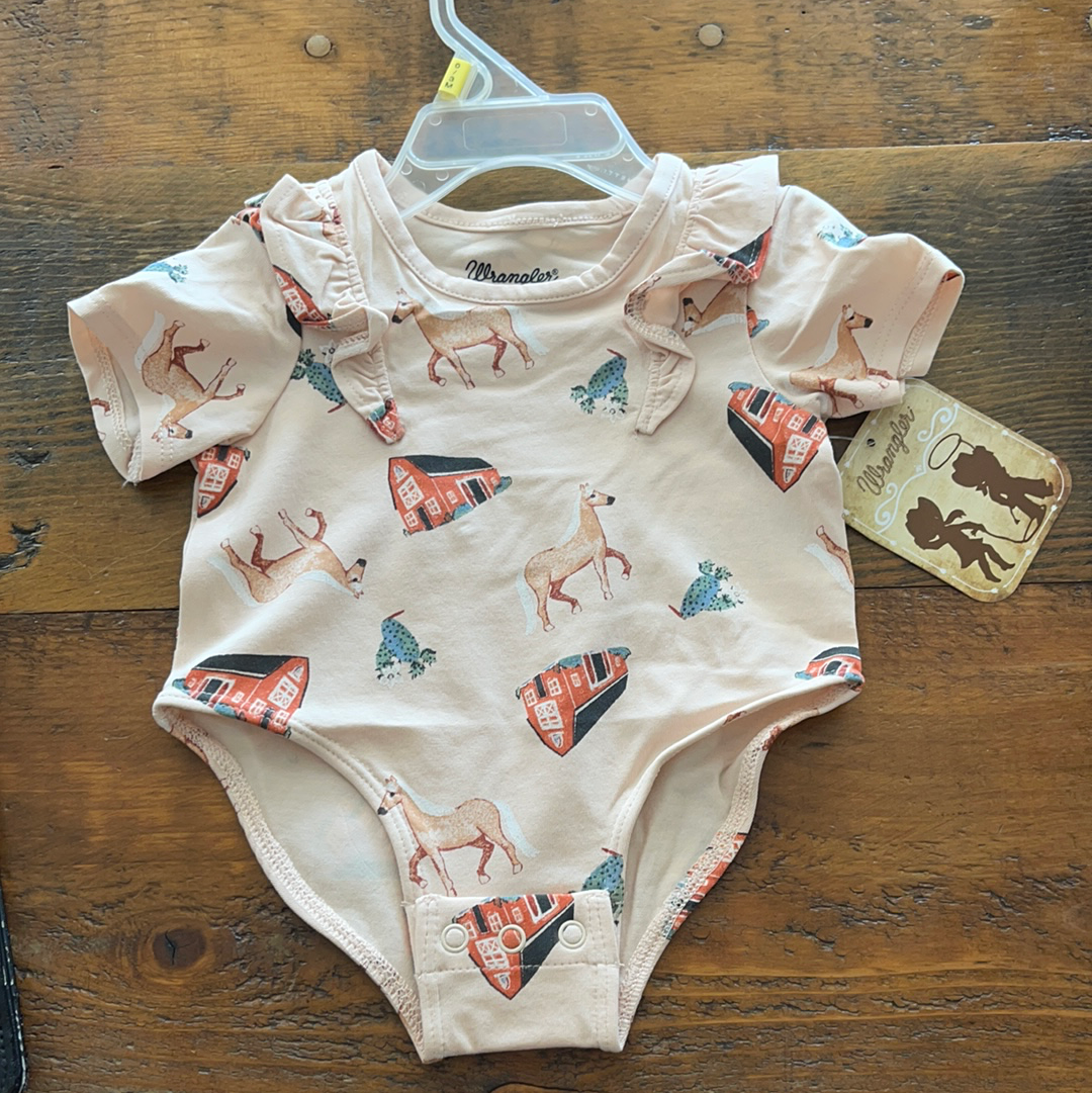 Shirts Kid’s Wrangler Country Cutie Shirt Light Pink GWK321T