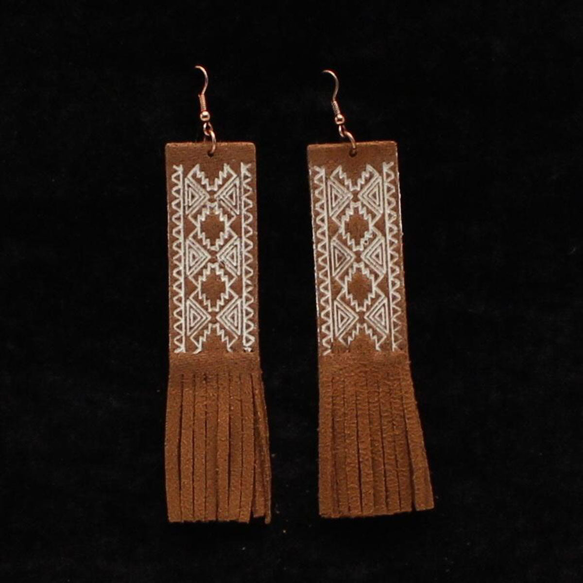 Jewelry Brown Fringed Earrings 30378