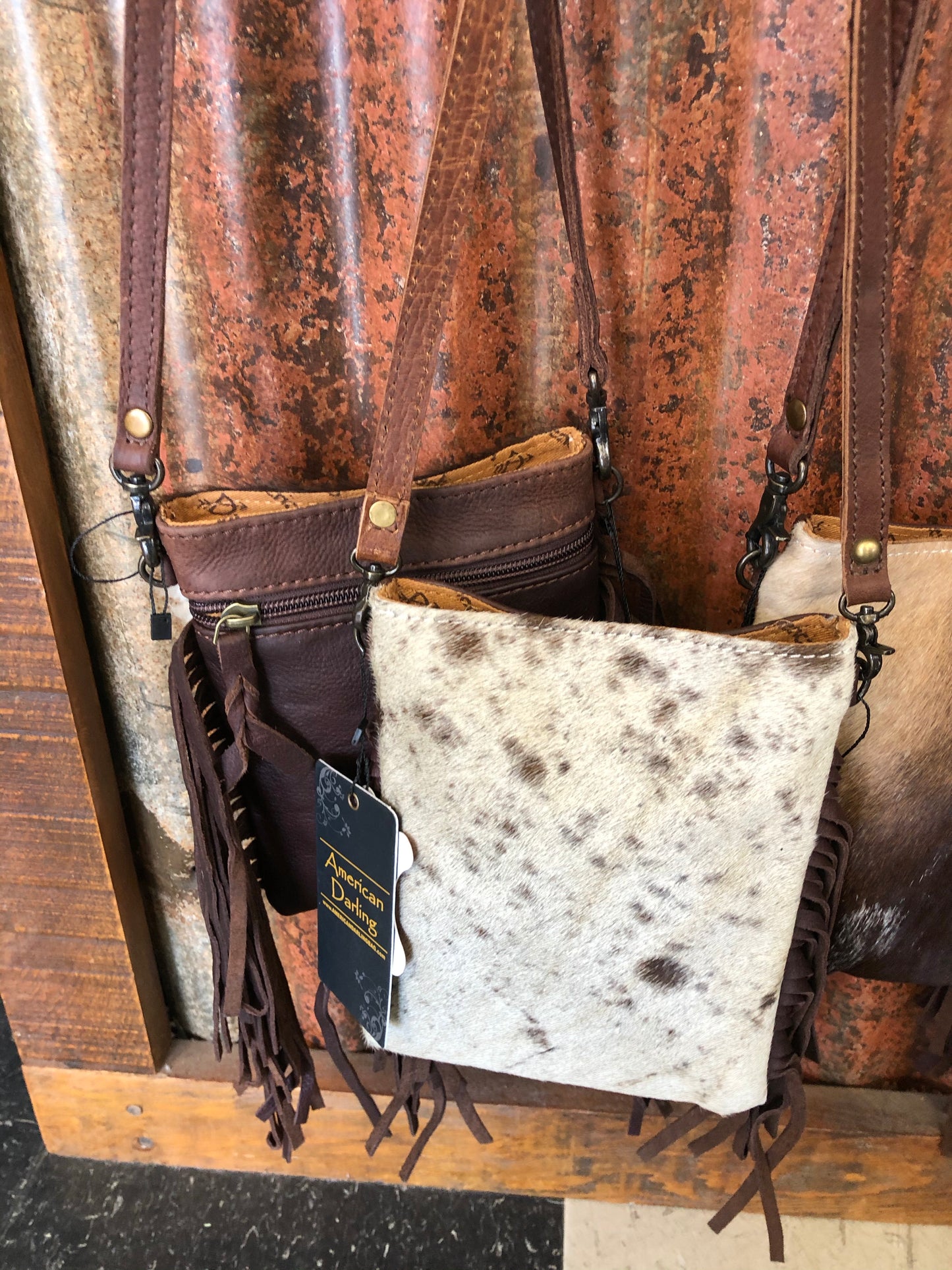 Purses Bags American Darling ADBGS153BRWFRNG