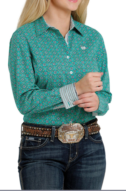 Shirts Women’s Cinch Long Sleeve Green MSW9165020