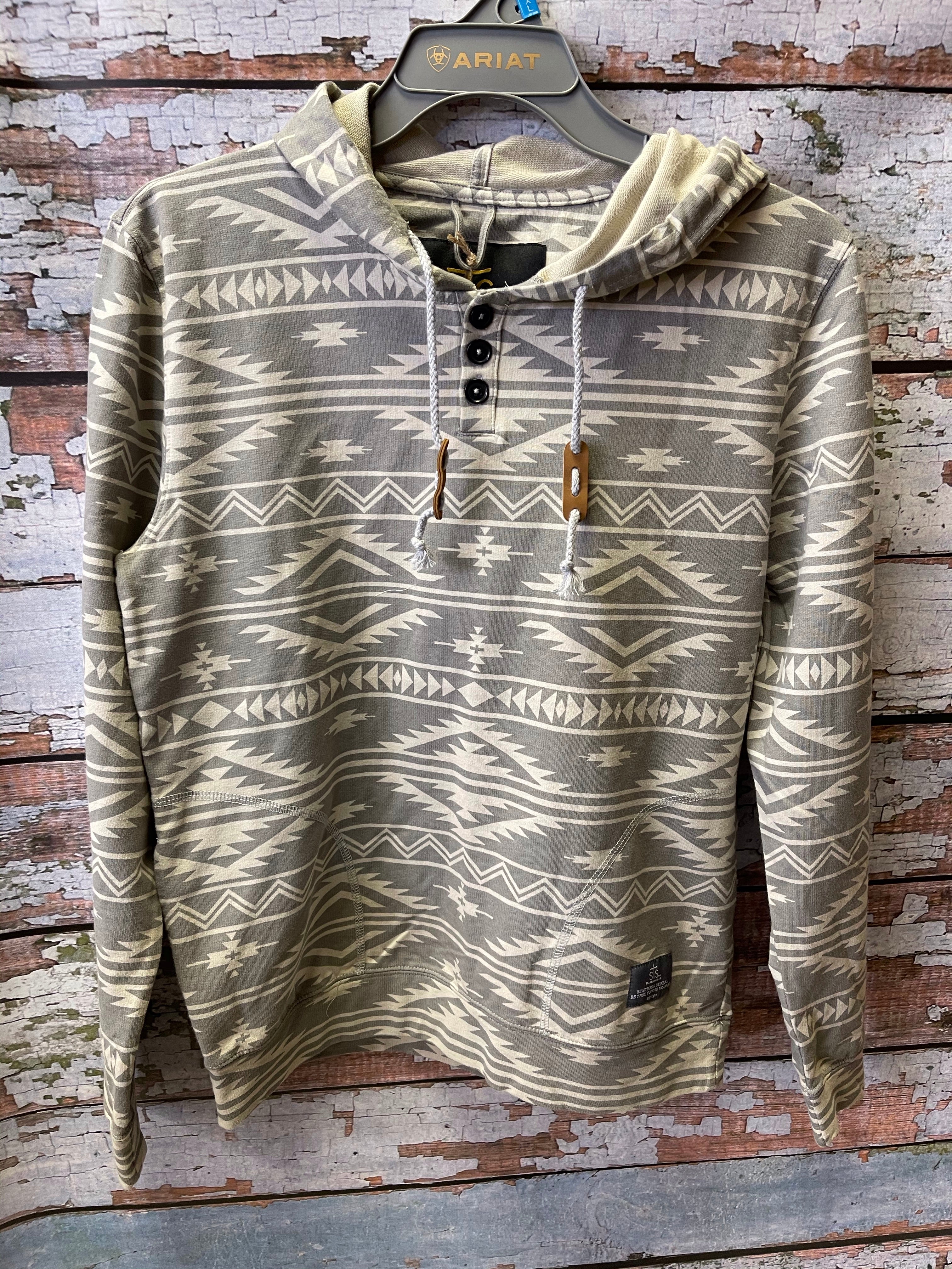 Sts ranchwear men's grey online unisex aztec fleece sweatshir