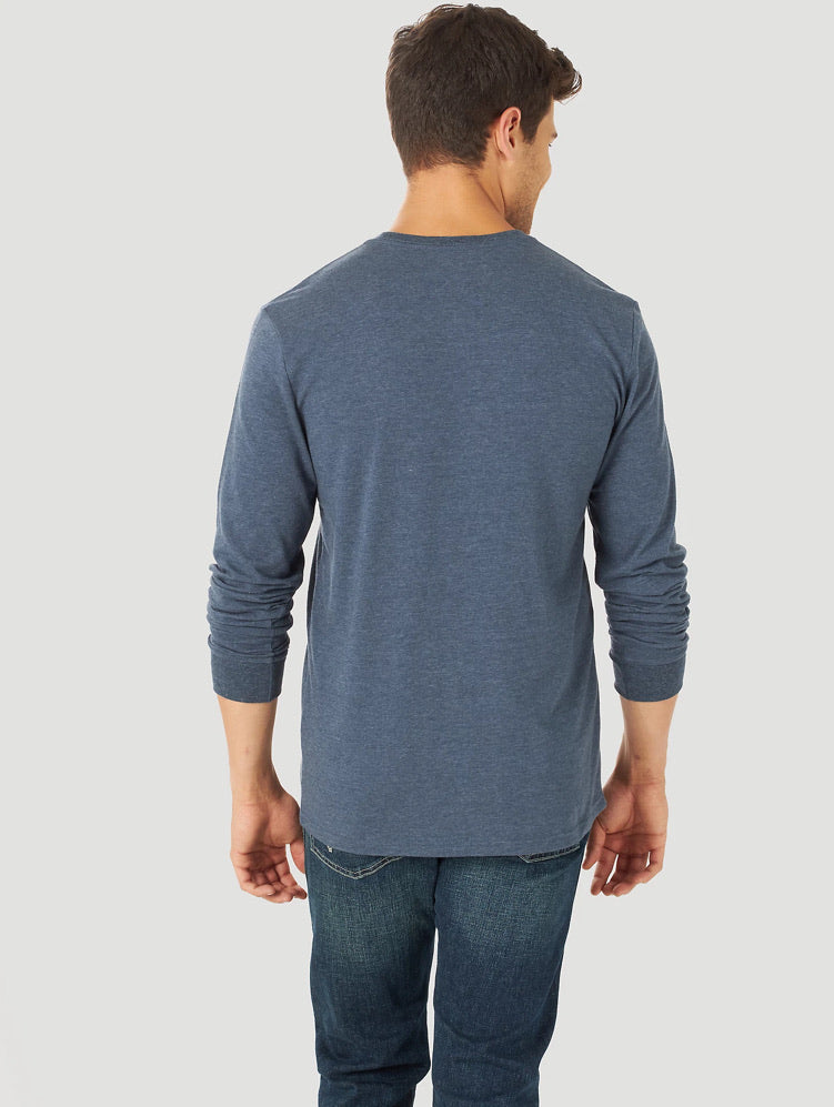 Shirts Men’s Western Long Sleeved T-Shirt Wrangler Graphic MQ6199N ; DEKU-EE