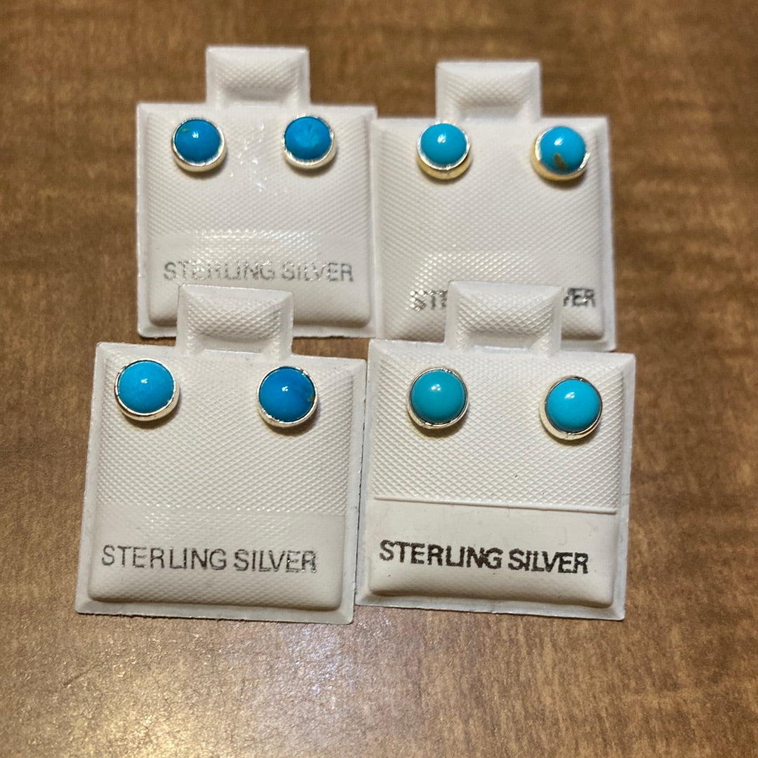 Tiny Turquoise post earrings