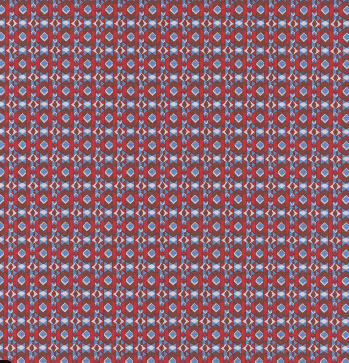 Shirt Men’s Pearl Snap Red/Blue Tribal Pattern MQ6184B