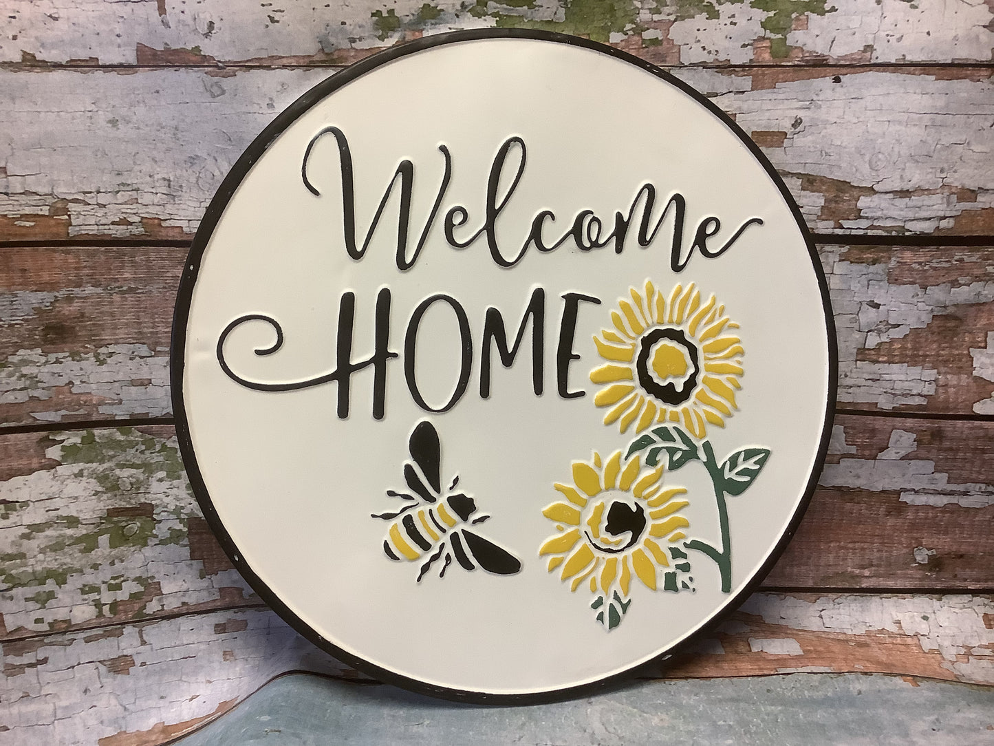 Home Decor Welcome Honeybee & Sunflowers CB178064