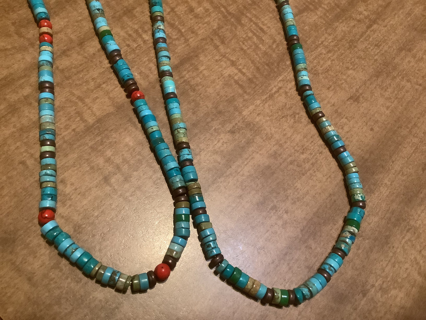 Beautiful real turquoise, stone 38”, 14", 15" Necklace