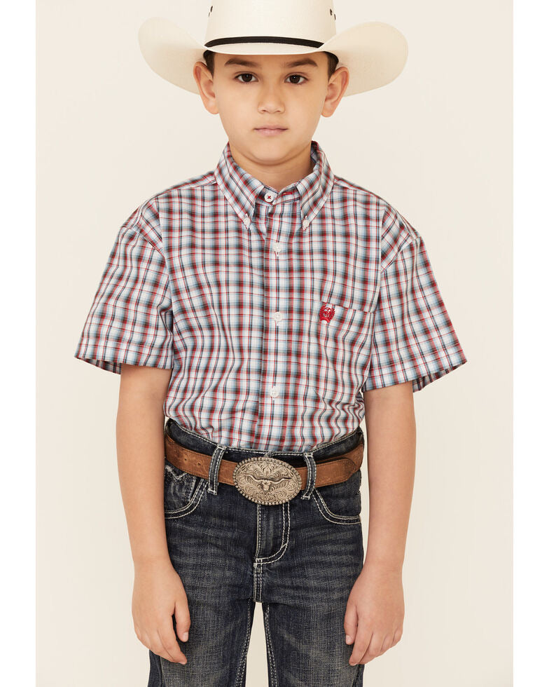 Shirts Kid’s Cinch Multi Plaid MTW7140023