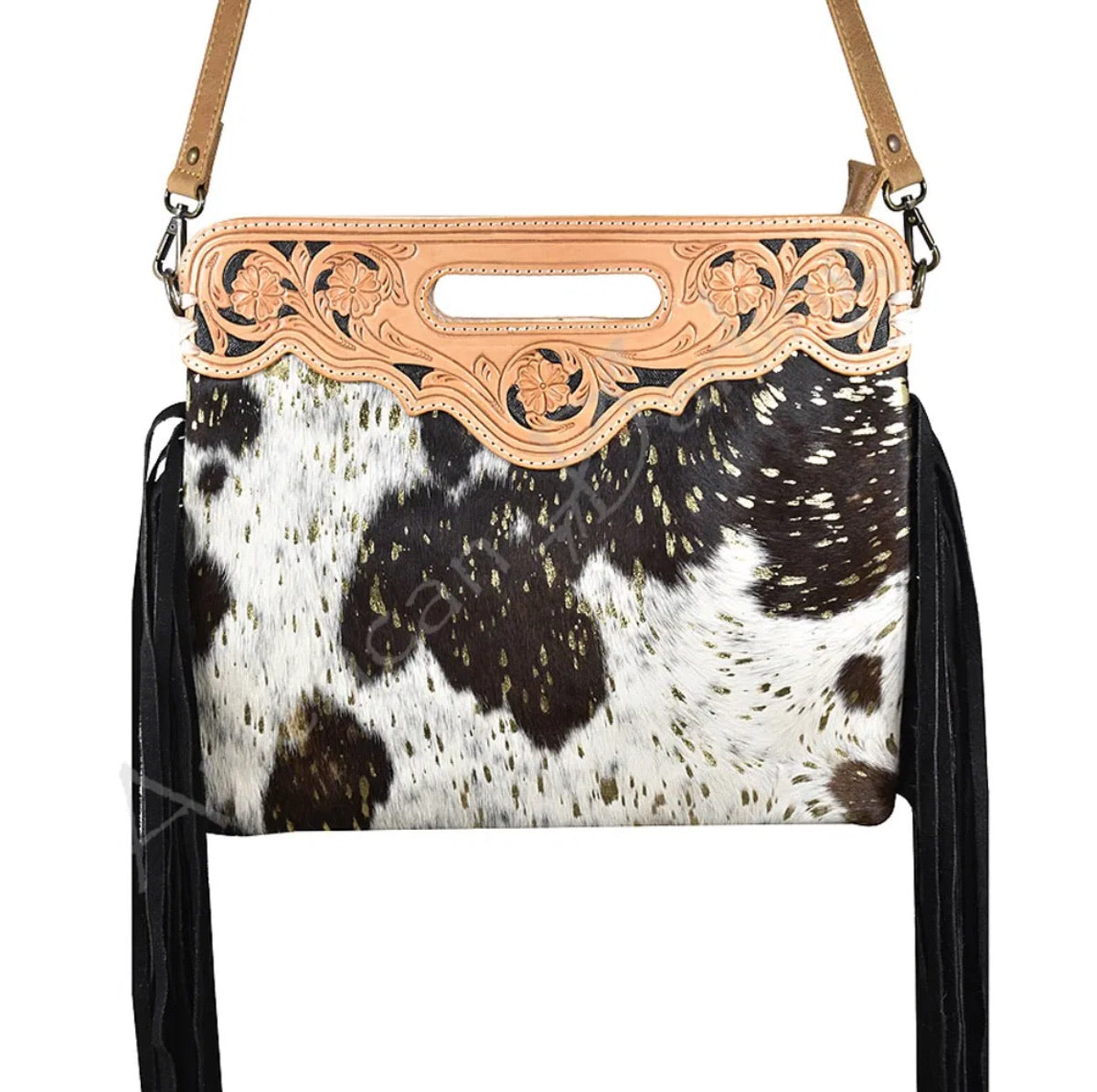 Purses American Darling Acid Washed Hide on Cross Body ADBGS146ACGO