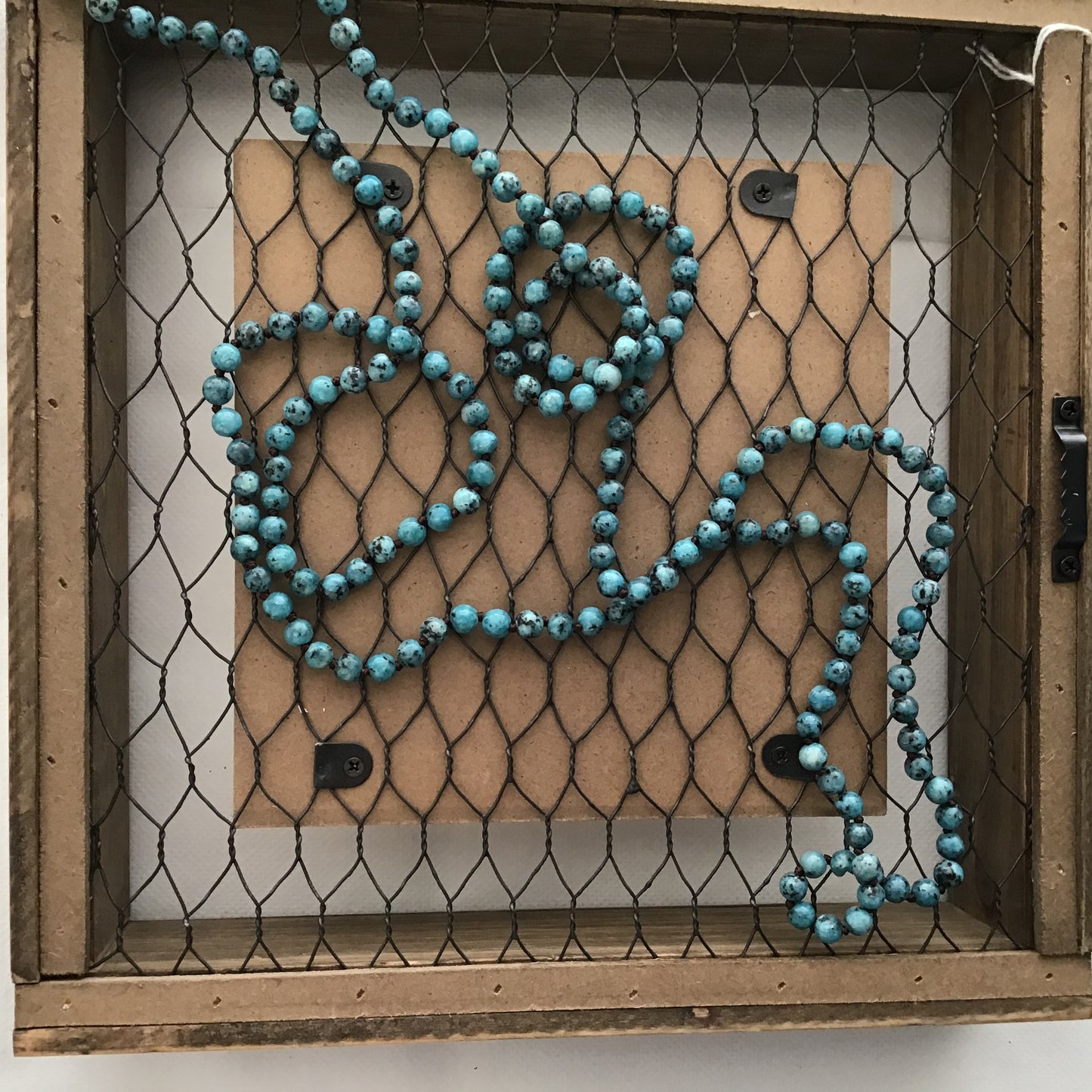 Small round stone beads extra long