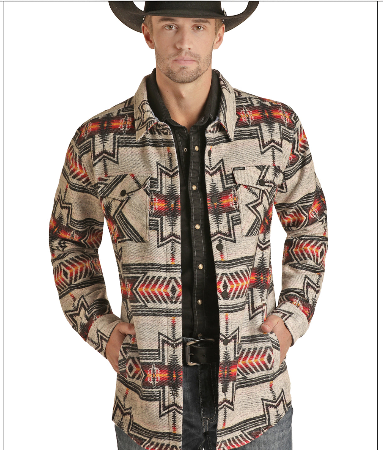 Outerwear Men’s Aztec Shirt Jacket RRMO92RZWP