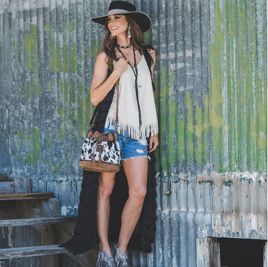 Purses STS Cowhide Bucket Bag STS32671