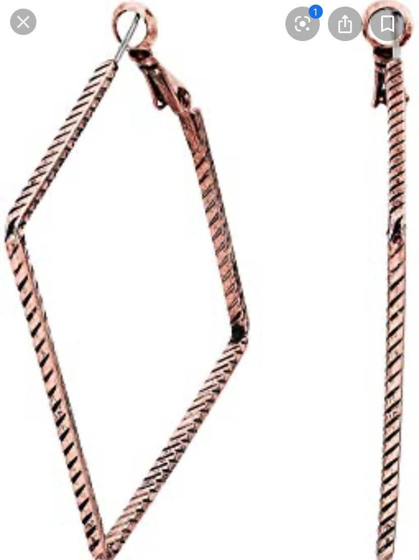 Jewelry square earrings 30982