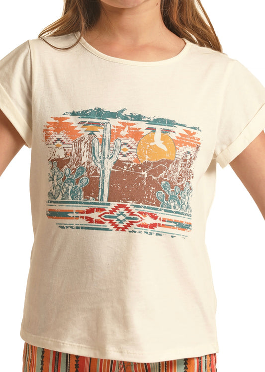 Shirts Girl’s Rock & Roll Graphic Muscle Tee RRGT21R10W