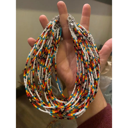 Choker Necklace small seed beads CHO-BEA-020