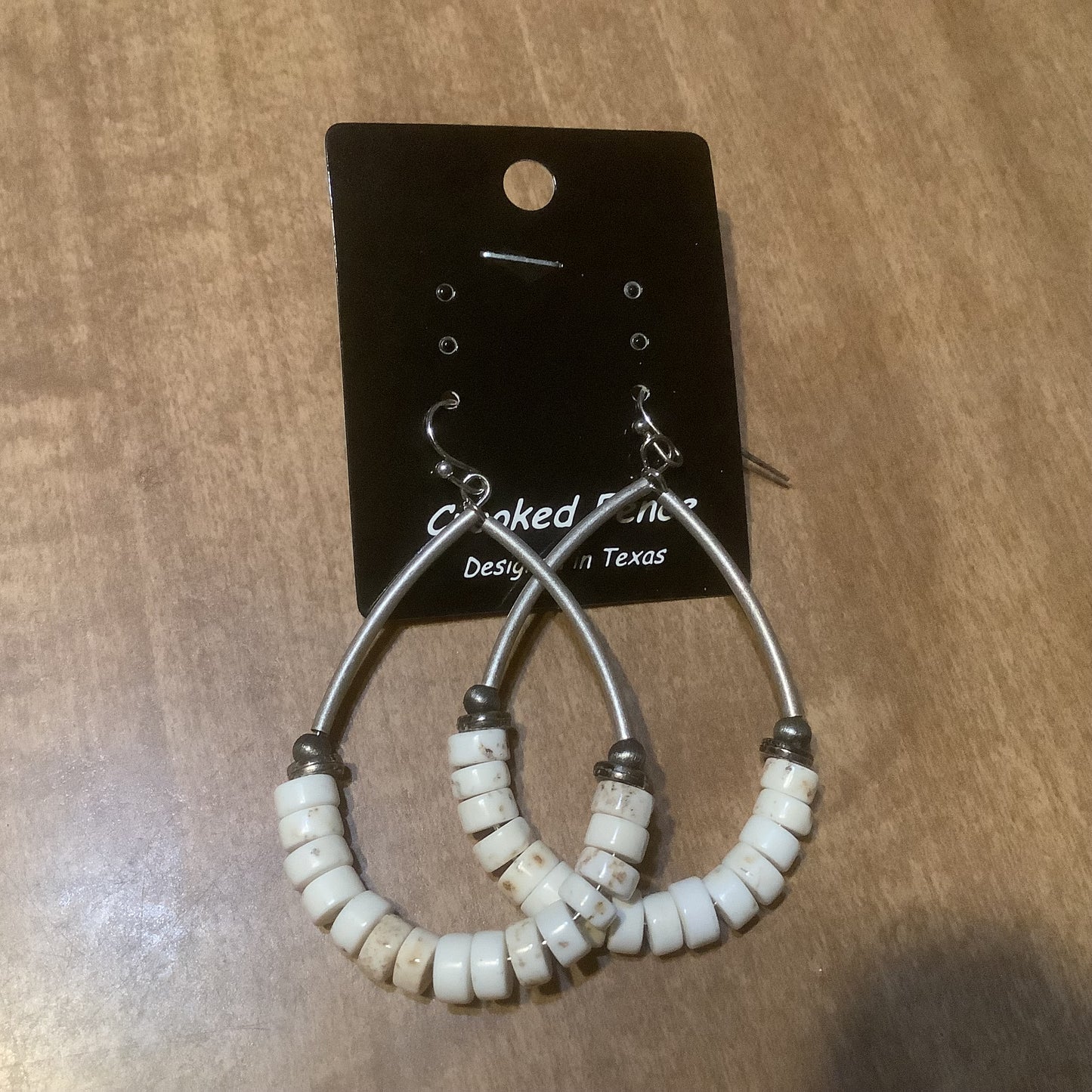 Earrings teardrop loops with turquoise, white and green stone beads ERZ210925-37, ERZ210925-39, ERZ210925-40,