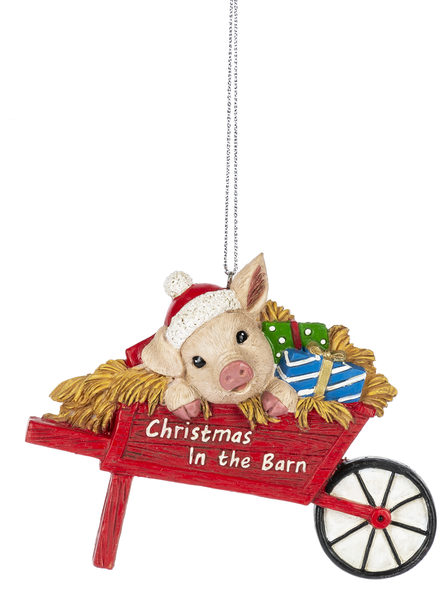 Christmas Ornament Chicken Horse Pig Farm MX184192