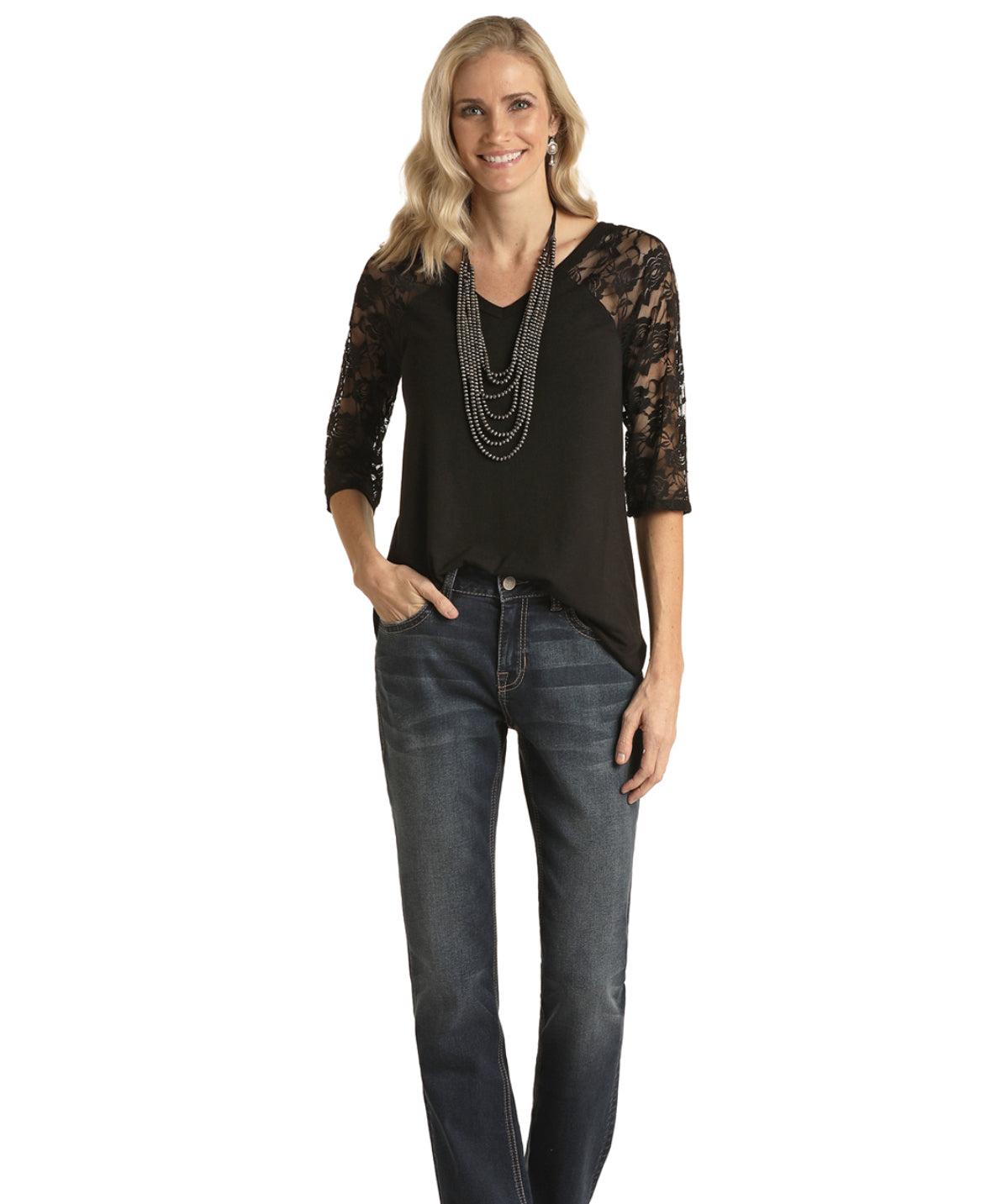 Shirts Women’s Panhandle Lace Sleeve Top WLWT21R0FH