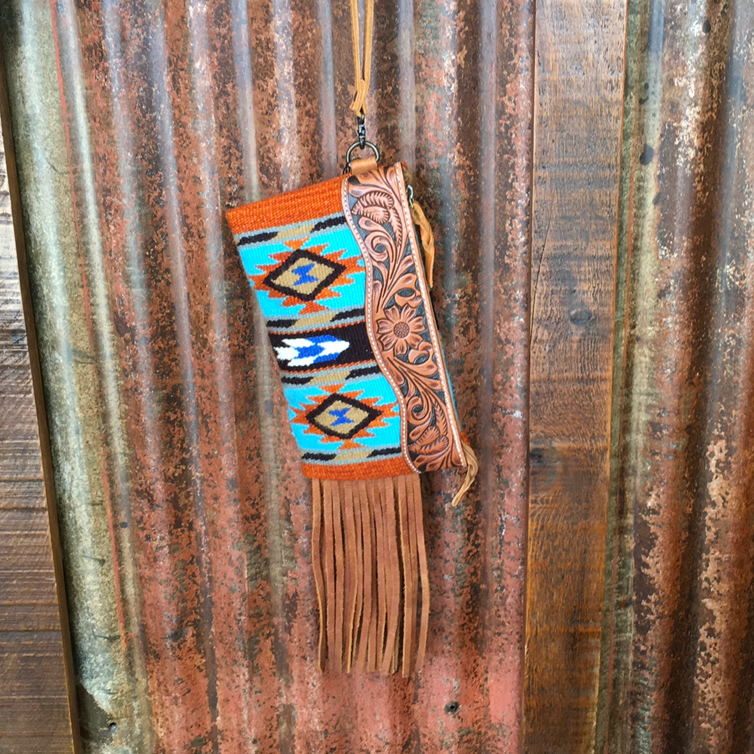 Purses American Darling Saddle Blanket Clutch ADBG344TANDAR9