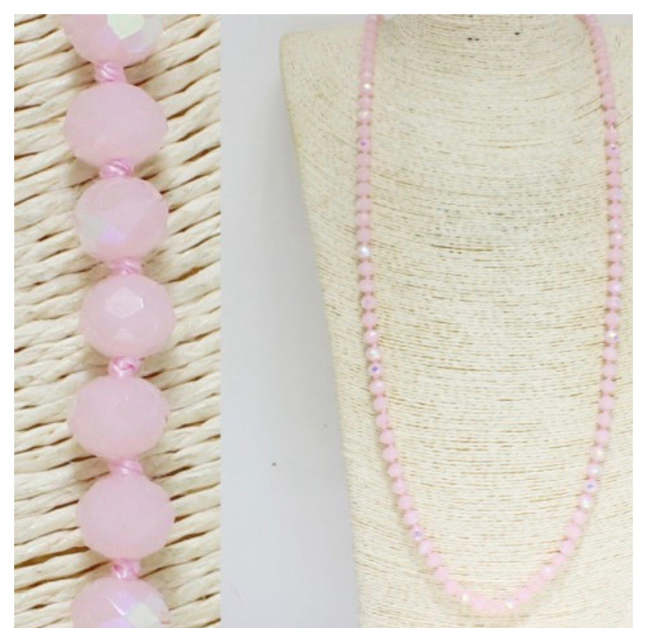 Necklaces sparkle beads in different colors RZN36005